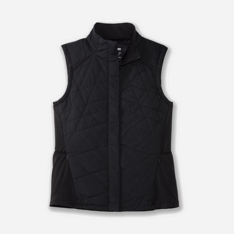 Brooks Shield Hybrid Hardloopvest voor Dames Zwart (MGHBV-3984)